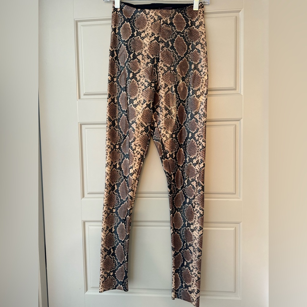 Commando Faux Leather Animal Legging - Boa Constrictor - Sz M